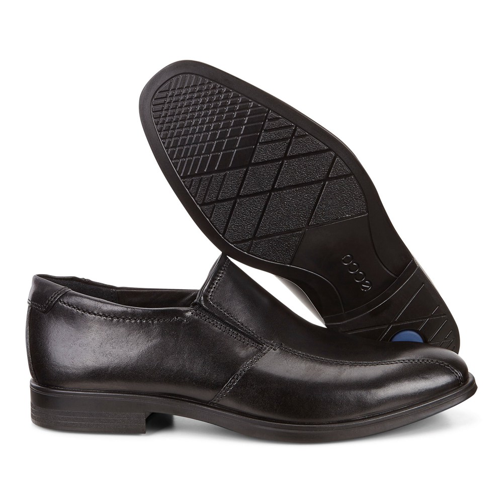 ECCO Mens Slip On Black - Melbourne Bike - DZQ-609587